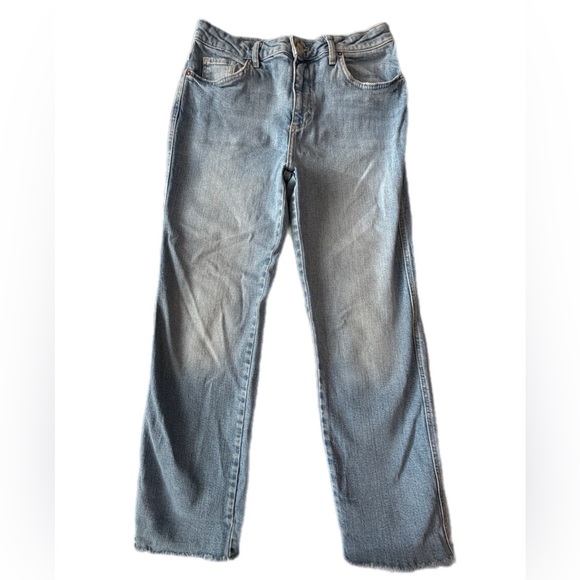Free People Denim - Free People light blue denim jeans raw hem size 28
